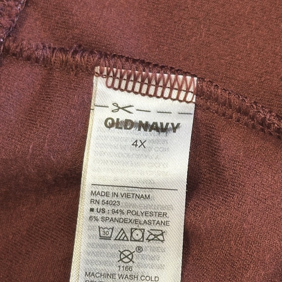 Old Navy • Burgundy Velour Leggings • Sz 4X - Picture 6 of 7